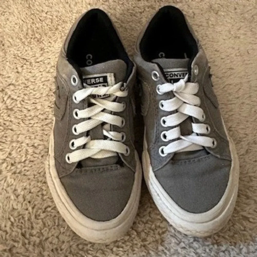 Converse El Distrito Low Top Shoes Sneaker Kids 11C Grey 361816F Canvas